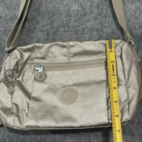 Kipling HB6556 Wes Crossbody Shoulder Bag Purse Toasty Gold With Monkey - Picture 9 of 11